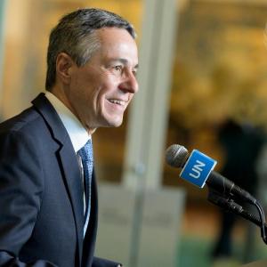 Ignazio Cassis, président de la Confédération suisse aux Nations unies